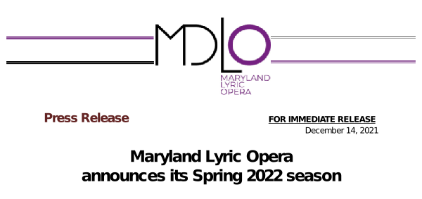 MDLO Announces its Spring 2022 Season